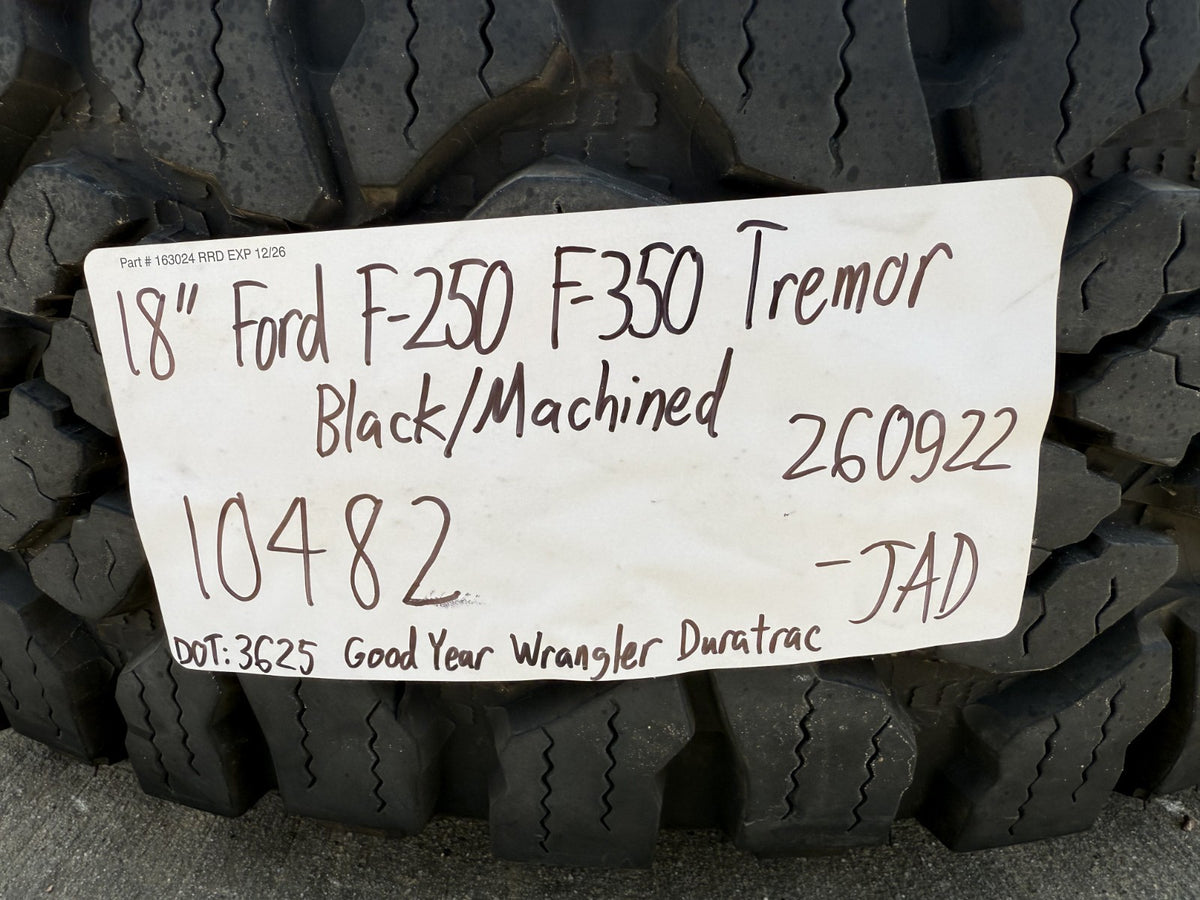 18" Ford F-250 F-350 OEM TREMOR rims wheels 10482 tires SET GOODYEAR DURATRAC AT
