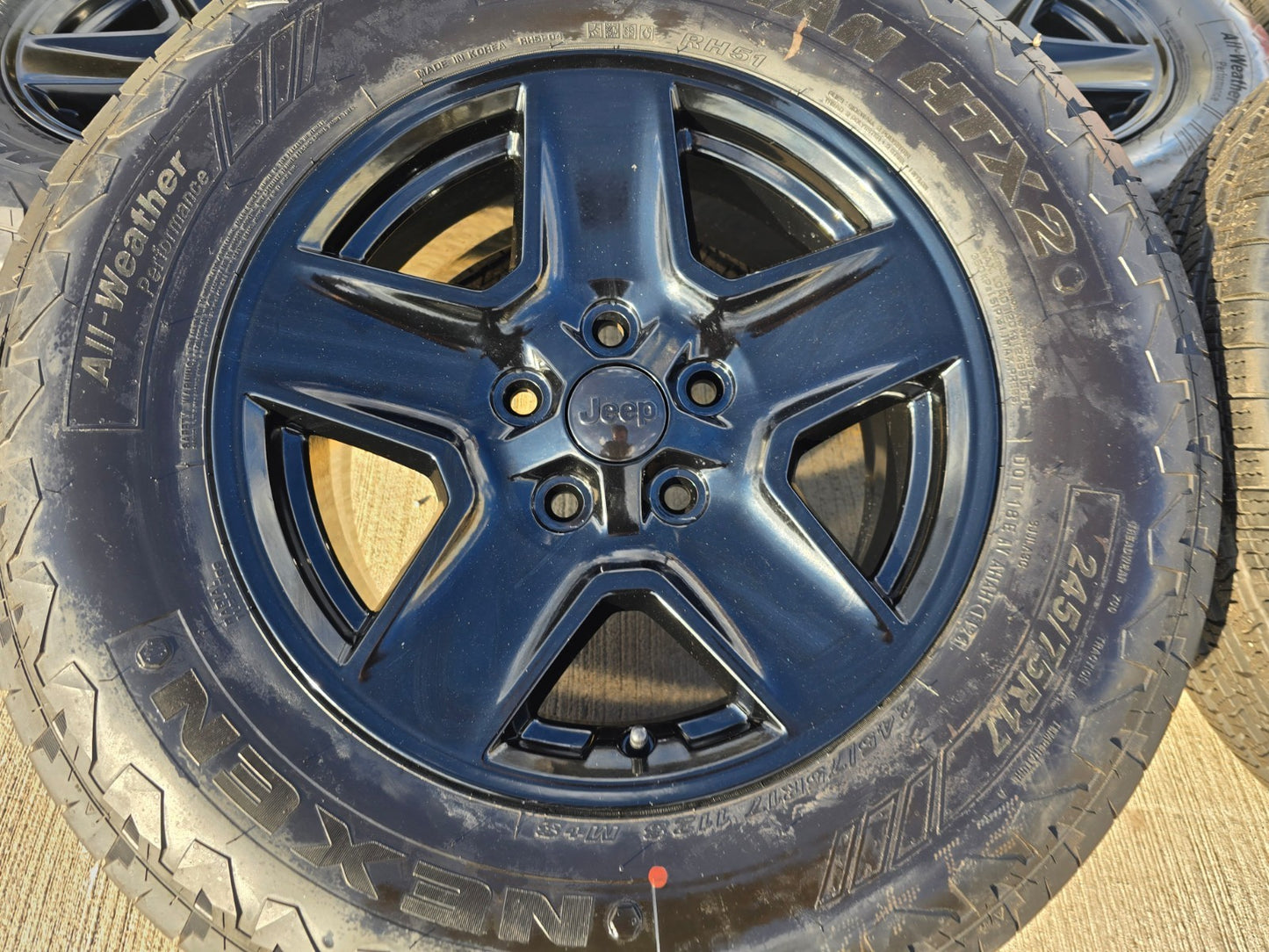 17" Jeep Gladiator BLACK OEM wheels rims 9235 Wrangler 2024 2025 2026 NEW