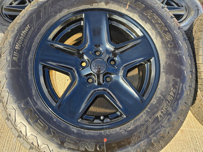 17" Jeep Gladiator BLACK OEM wheels rims 9235 Wrangler 2024 2025 2026 NEW