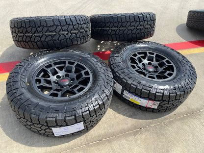 17" Toyota Tacoma TRD 4Runner OEM wheels rims SET black FJ FALKEN A/T4 33" NEW