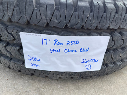 17" Ram 2500 3500 Laramie Power Wagon OEM 2186 wheels rims FIRESTONE A/T2