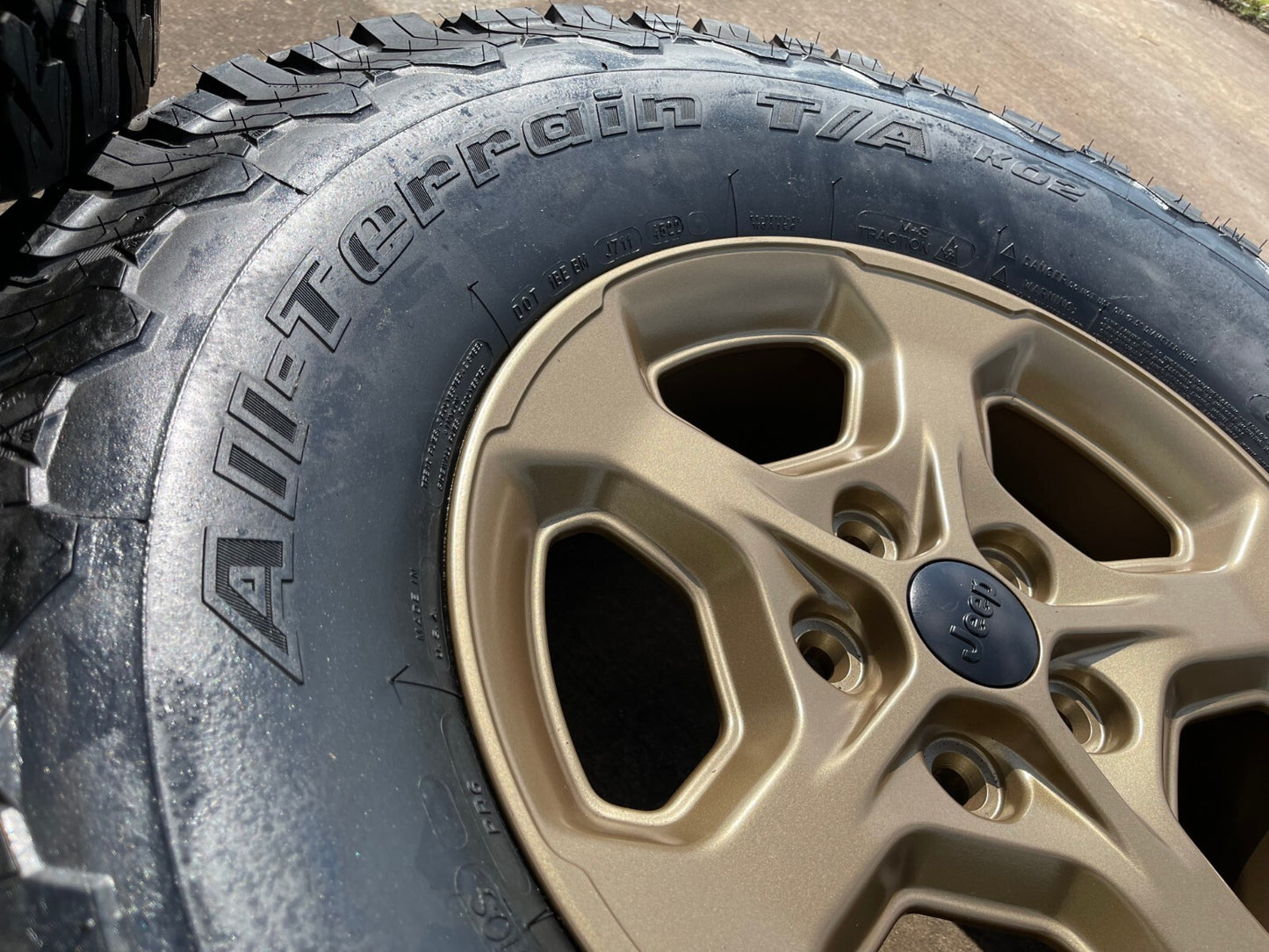 17" Jeep Gladiator RUBICON OEM wheels rims BRONZE Wrangler 9236 NEW 35" BFG