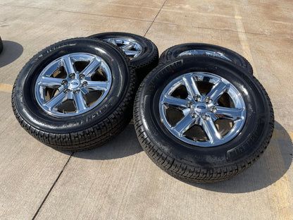 18" Ford F-150 Expedition OEM chrome rims wheels tires MICEHLIN 2025 2026 NEW