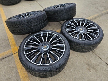 24" Chevy Tahoe Suburban Silverado OEM High Country wheels rims 2025 2026 NEW
