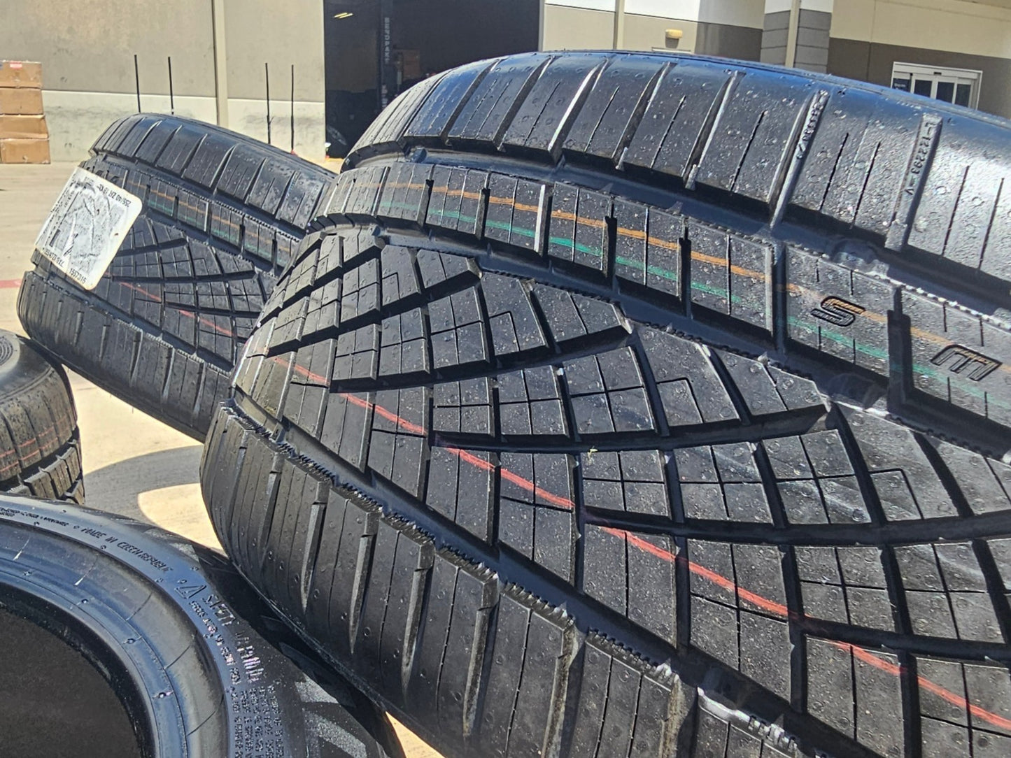 (2) 255/40/18 + (2) 285/35/18 Continental Extreme Contact tires 99Y M+S XL NEW