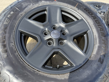 17" Jeep Gladiator BLACK OEM wheels rims 9235 Wrangler 2024 2025 2026 NEW