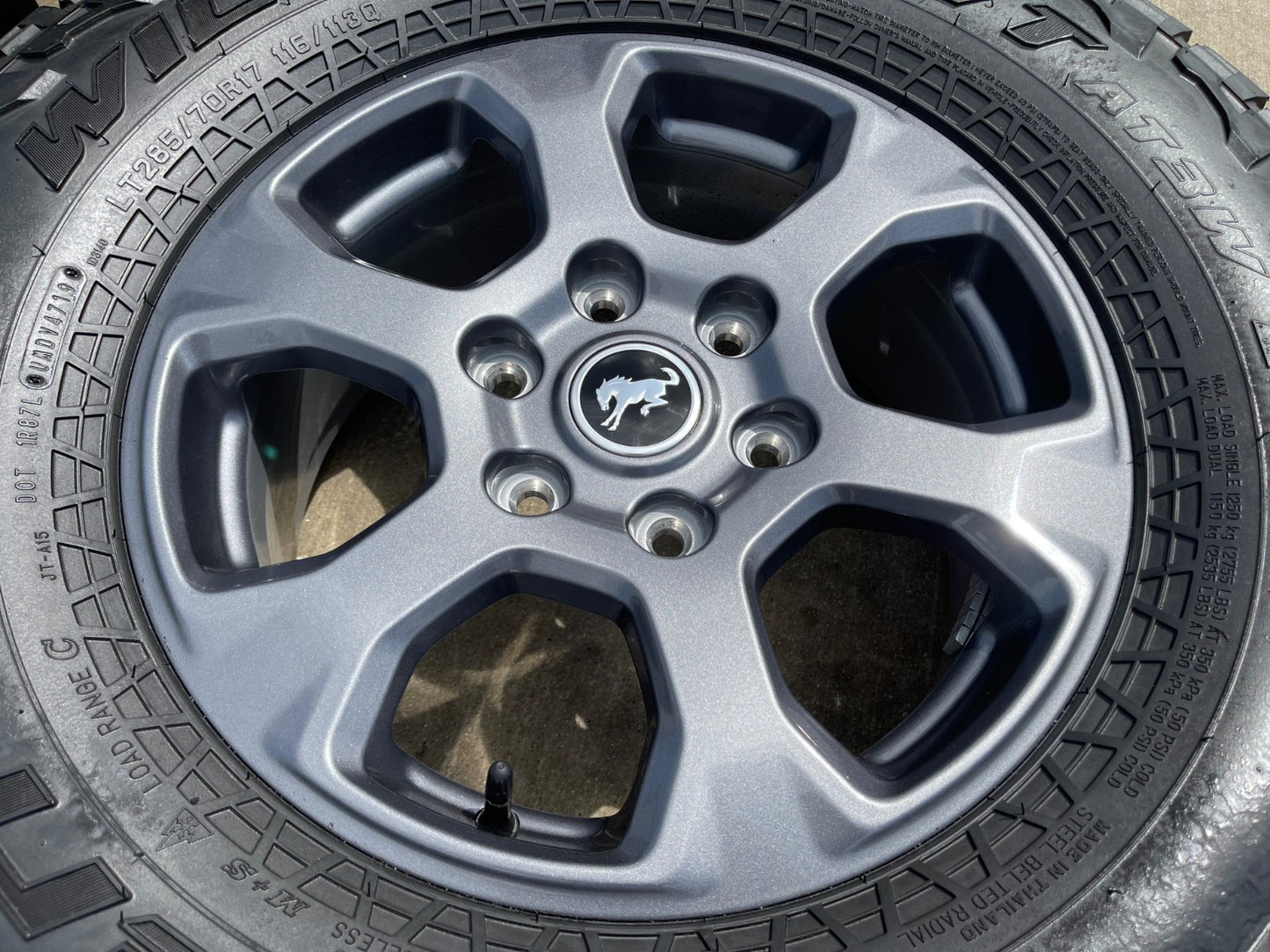 (5) 17" Ford Bronco Big Bend wheels rims 10384 OEM Ranger FALKEN A/T3 33"