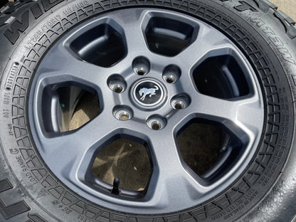 (5) 17" Ford Bronco Big Bend wheels rims 10384 OEM Ranger FALKEN A/T3 33"