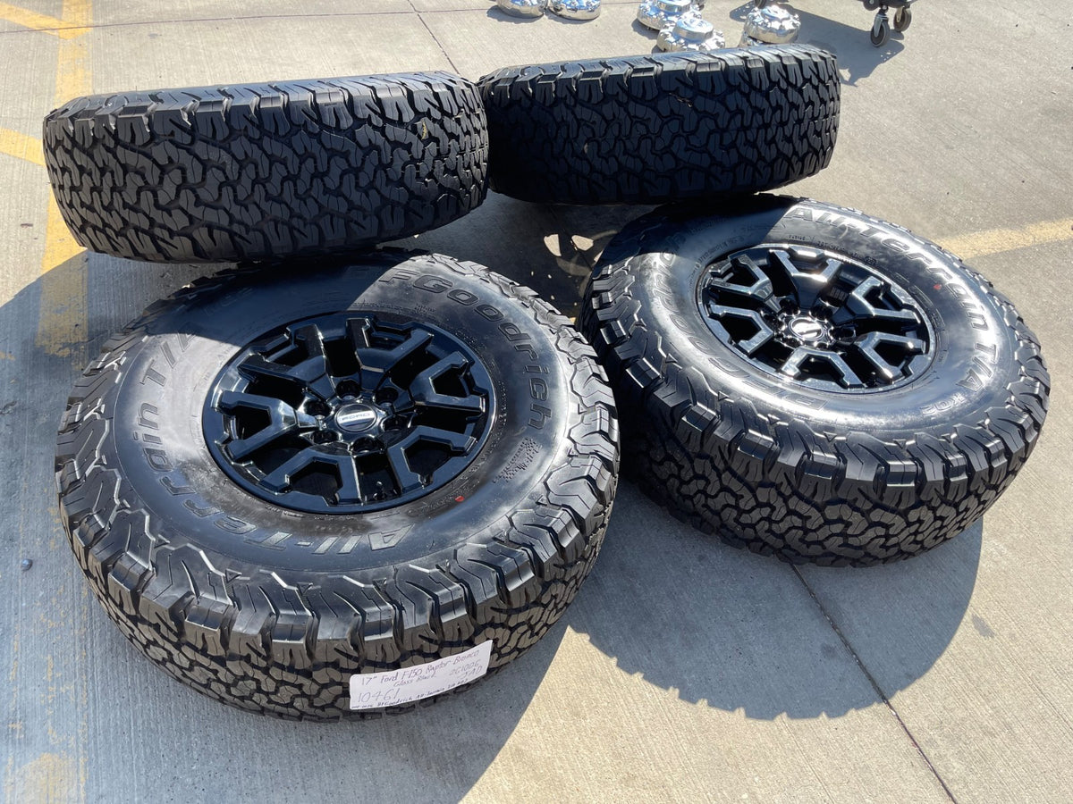 17" Ford F-150 Raptor Bronco OEM 10461 rims wheels 2026 2027 BFG A/T SET 37" NEW