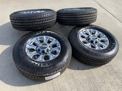 18" Ford F-250 F-350 LARIAT OEM CHROME rims wheels SET 10097 tires FIRESTONE