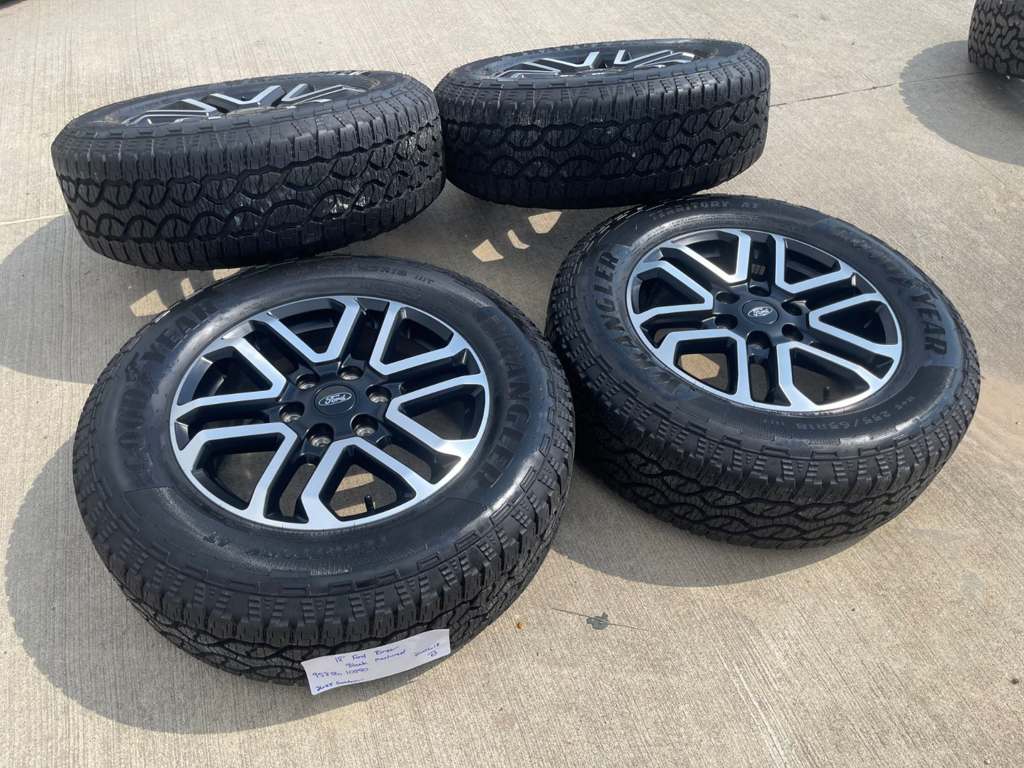 18" Ford Ranger Lariat OEM wheels rims 95856 10590 SET 2024 2025 2026 2027 NEW