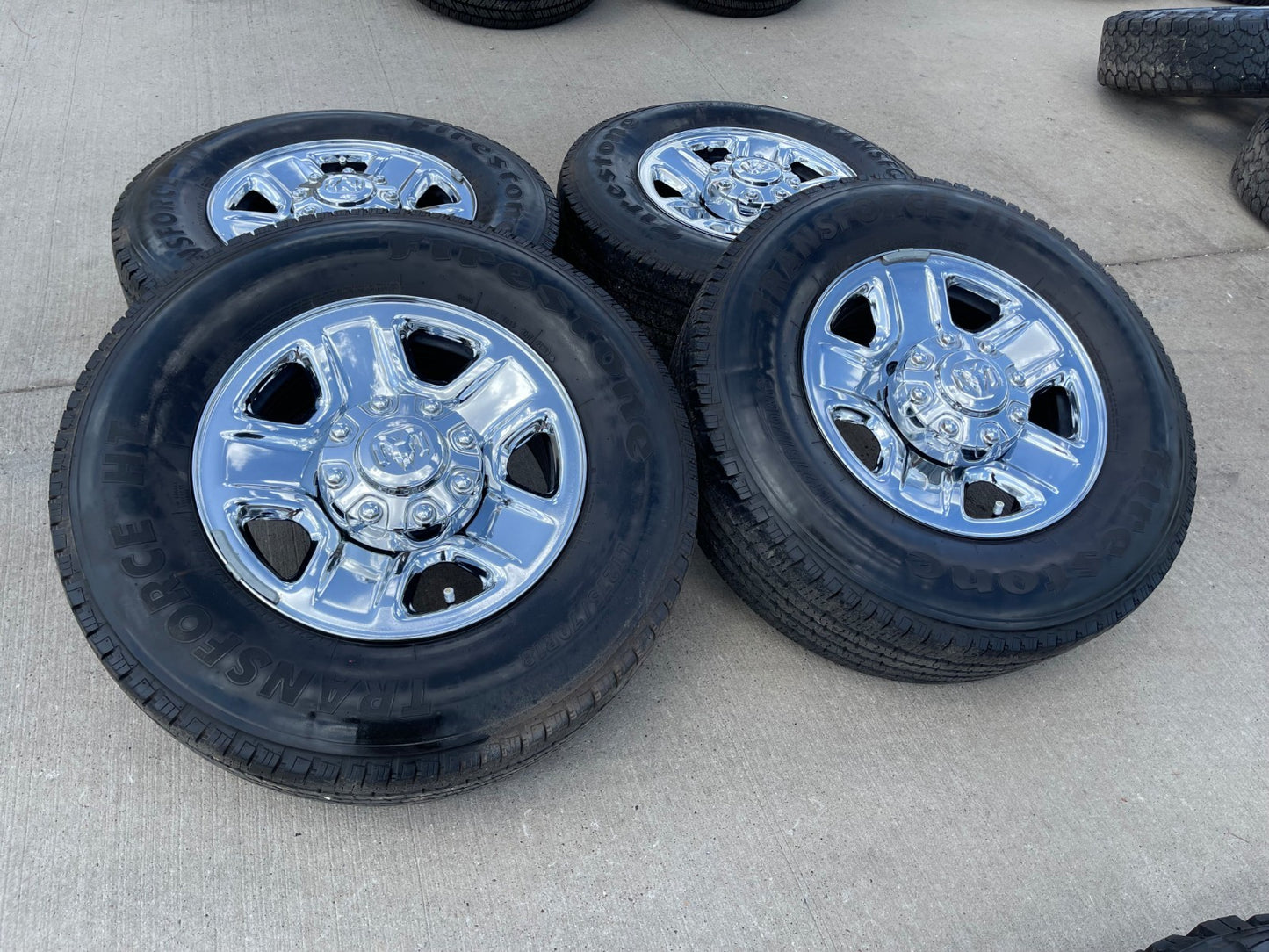 18" Dodge Ram 2500 3500 STEEL chrome OEM 2473 wheels rims SET FIRESTONE