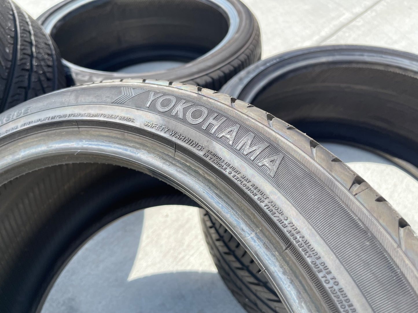 (2) 245/40R19 + (2) 275/35R19 Yokohama Advan Sport A/S+ Plus 98Y XL tires SET