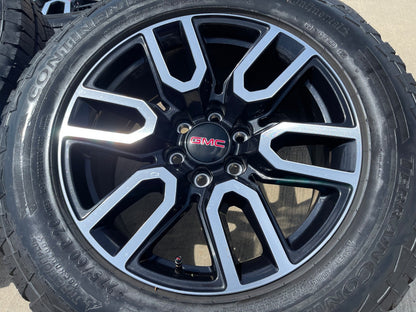 20" GMC Sierra Yukon AT4X Silverado OEM 5914 wheels rims SET CONTINENTAL A/T