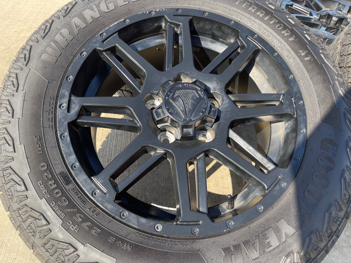 20" Toyota Tundra PLATINUM OEM 75159 SET wheels rims 5x150 tires GOODYEAR AT SET