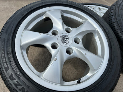 17" Porsche Boxster OEM wheels rims 67258 67259 tires DISCOUNTED