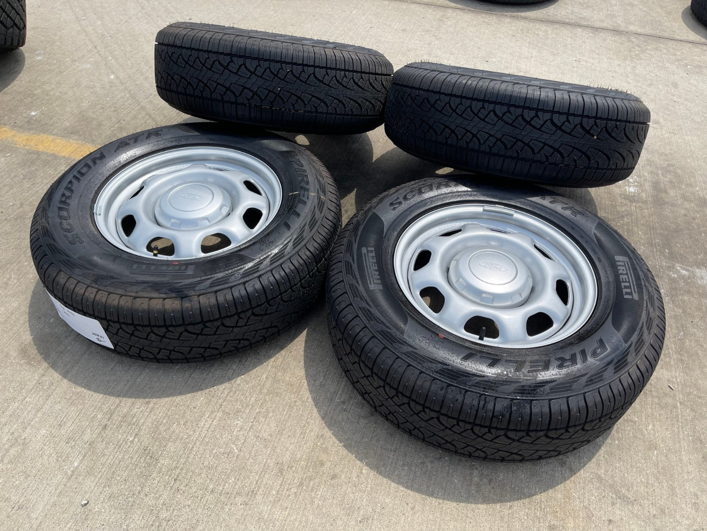 17" Ford F-150 OEM rims wheels 3857 tires steel 2024 2025 2026 PIRELLI A/T NEW