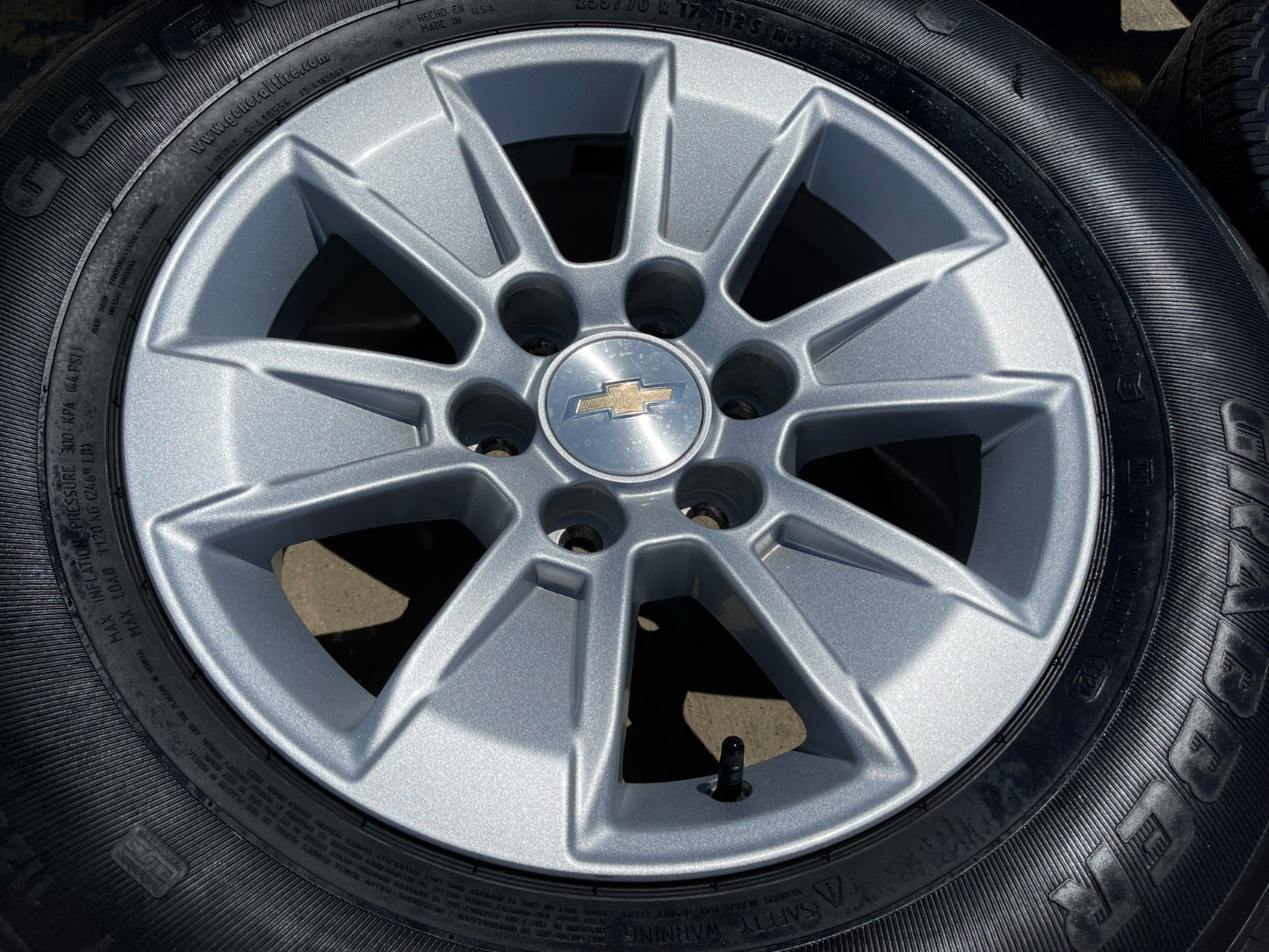 17" Chevy Silverado OEM wheels rims 5908 Colorado GMC Canyon 2024 2025 2026 SET