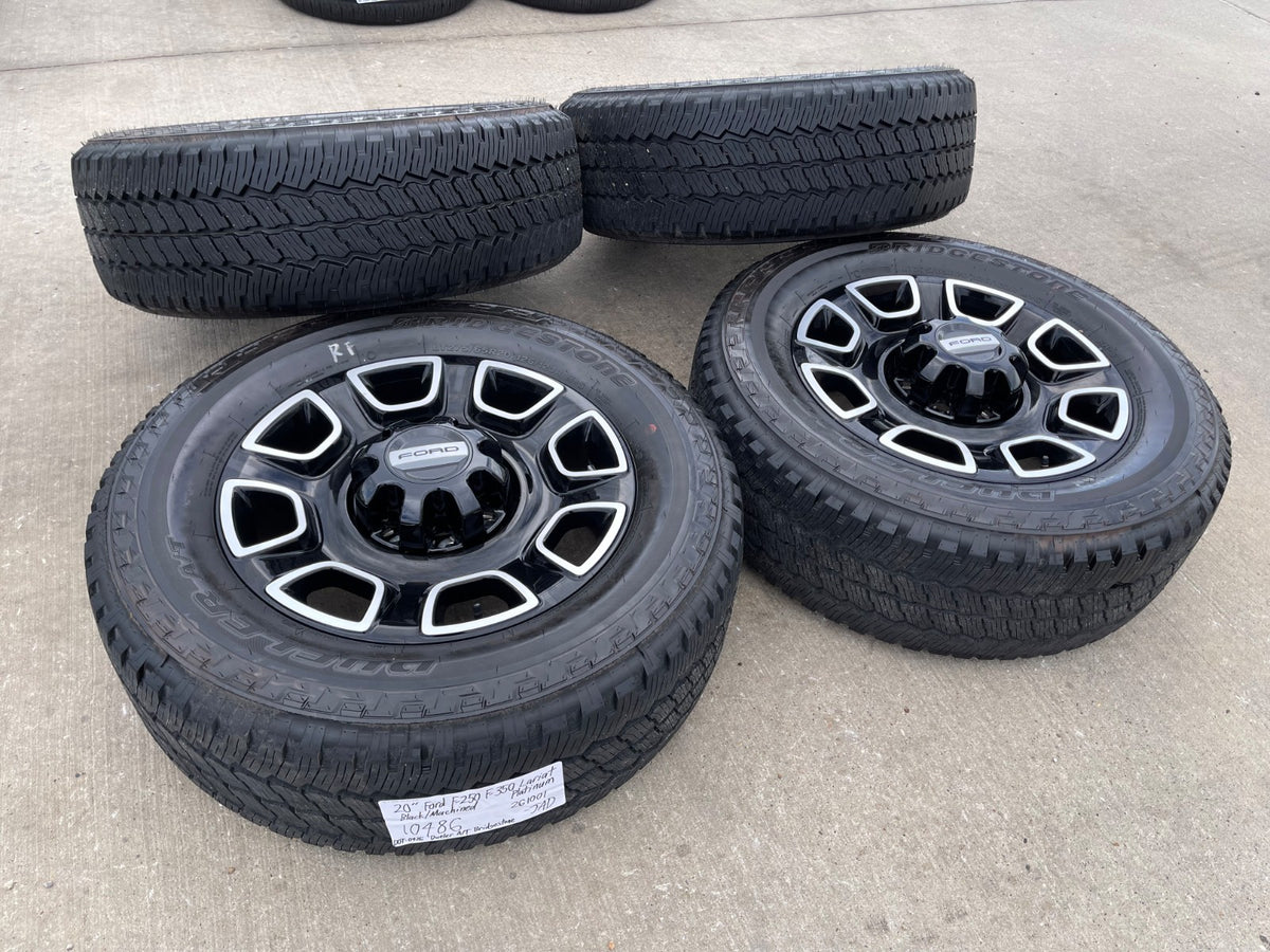 20" Ford F-250 F-350 OEM Lariat Platinum wheels rims 10486 SET BRIDGESTONE NEW