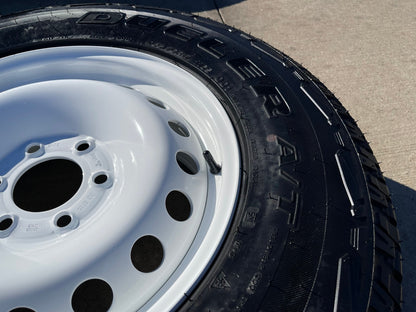 (4) 17" INEOS Grenadier OEM steel wheels rims WHITE tires 2024 2025 2026 NEW