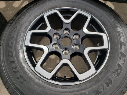 18" Ford Bronco wheels rims tires black 95213 Ranger tires BRIDGESTONE DUELER HT