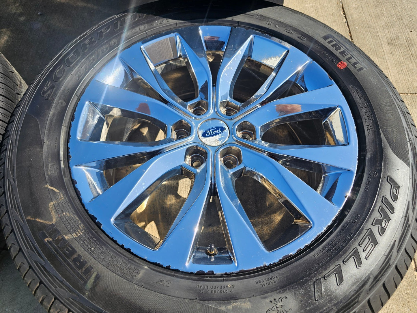20" Ford F-150 Expedition CHROME rims wheels 10003 OEM tires SET PIRELLI A/TR