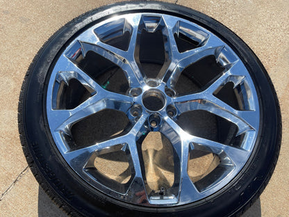 24" 24x9 GMC Yukon Chevy Tahoe 1500 OEM replica wheel rim 5668 spare single