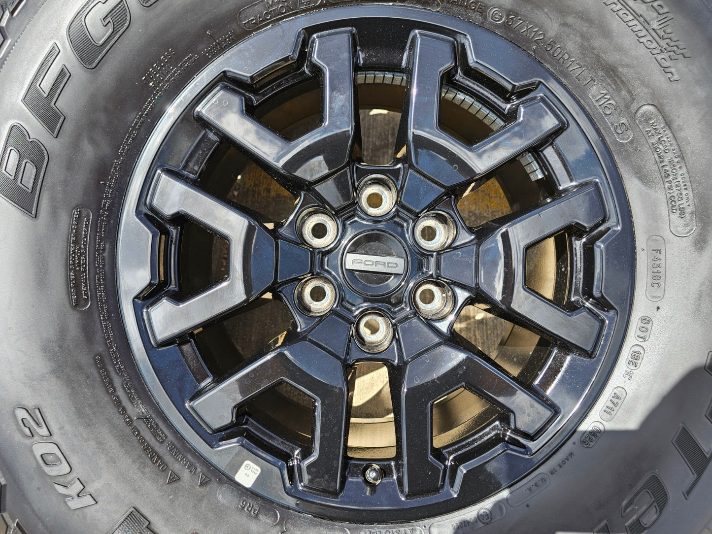 (5) 17" Ford F-150 Raptor Bronco OEM 10461 rims wheels SET BFG 2025 2026 BFG NEW