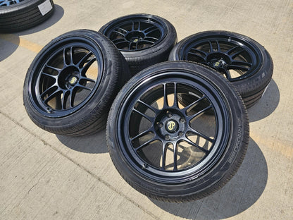 18x9.5 18" Enkei 3798956538BK RPF1 5x114.3 5x4.5 +15 Black Camry IS300 Mustang