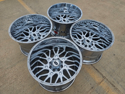 22" 22x14 Vision 404 Brawl Dodge RAM Chevy 2500 3500 wheels rims SET 8x165 8x6.5