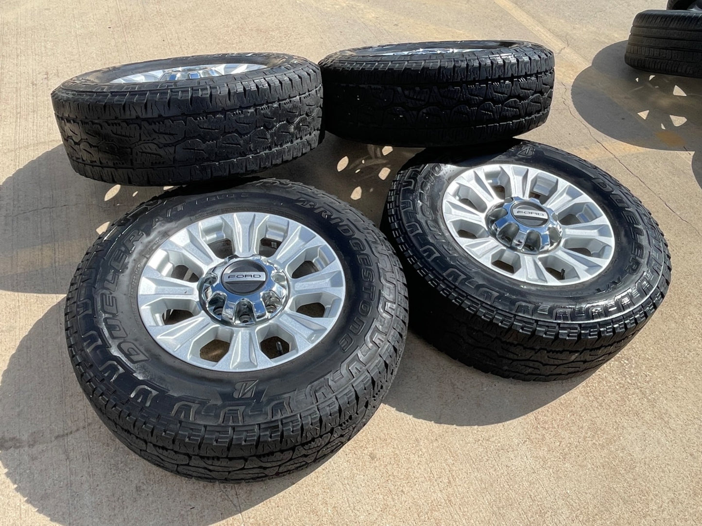 18" Ford F-250 F-350 OEM rims wheels 10097 tires BRIDGESTONE A/T SET