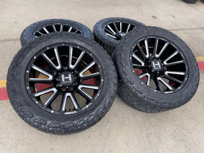 22x10 22" Hostile H123 Typhoon wheels rims 8x165 8x6.5 Chevy GMC Ram 2500 3500