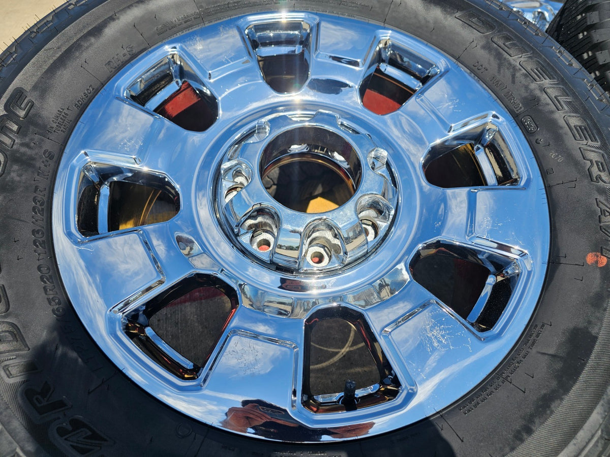 20" Ford F-250 F-350 OEM 10295 25085 10552 chrome wheels rims BRIDGESTONE NEW