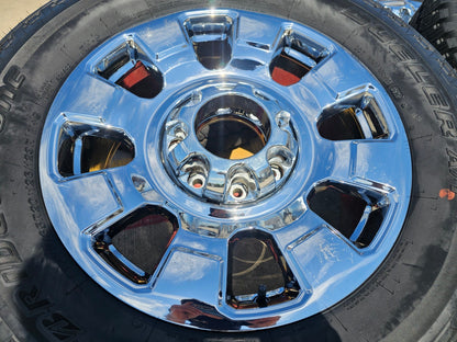 20" Ford F-250 F-350 OEM 10295 25085 10552 chrome wheels rims BRIDGESTONE NEW