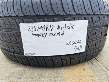 235/40/18 Michelin Primacy MXM4 tire 91H 235/40R18 NEW