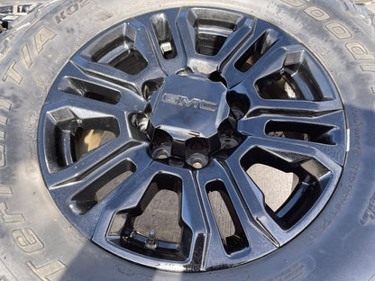 20" GMC Sierra Chevy 2500 OEM 5957 BLACK DIAMOND wheels rims tires BFG 37"