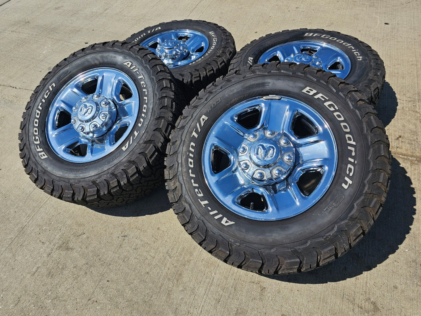 18" Dodge Ram 2500 3500 STEEL chrome OEM 2473 wheels rims tires BFG