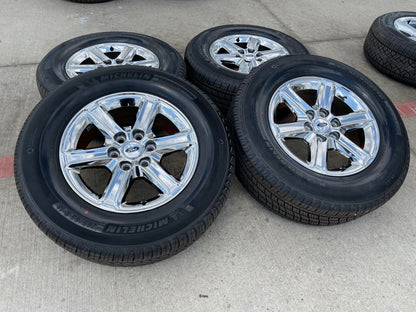 18" Ford F-150 Expedition OEM chrome rims wheels tires MICHELIN NEW