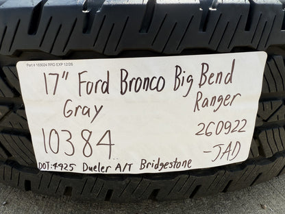 17" Ford Bronco Big Bend wheels rims 10384 OEM Ranger tires BRIDGESTONE A/T SET