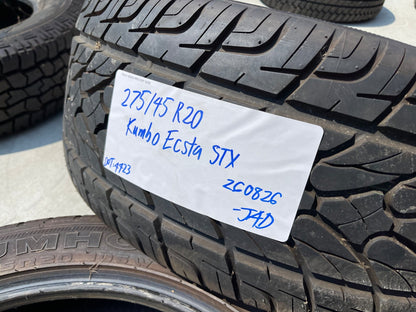 (1) 275/45/20 Kuhmo Ecsta STX tire 106W 275/45R20