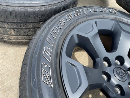 20" Dodge Ram 1500 OEM Laramie Black 2680 wheels rims 2025 2026 2027 BRIDGESTONE