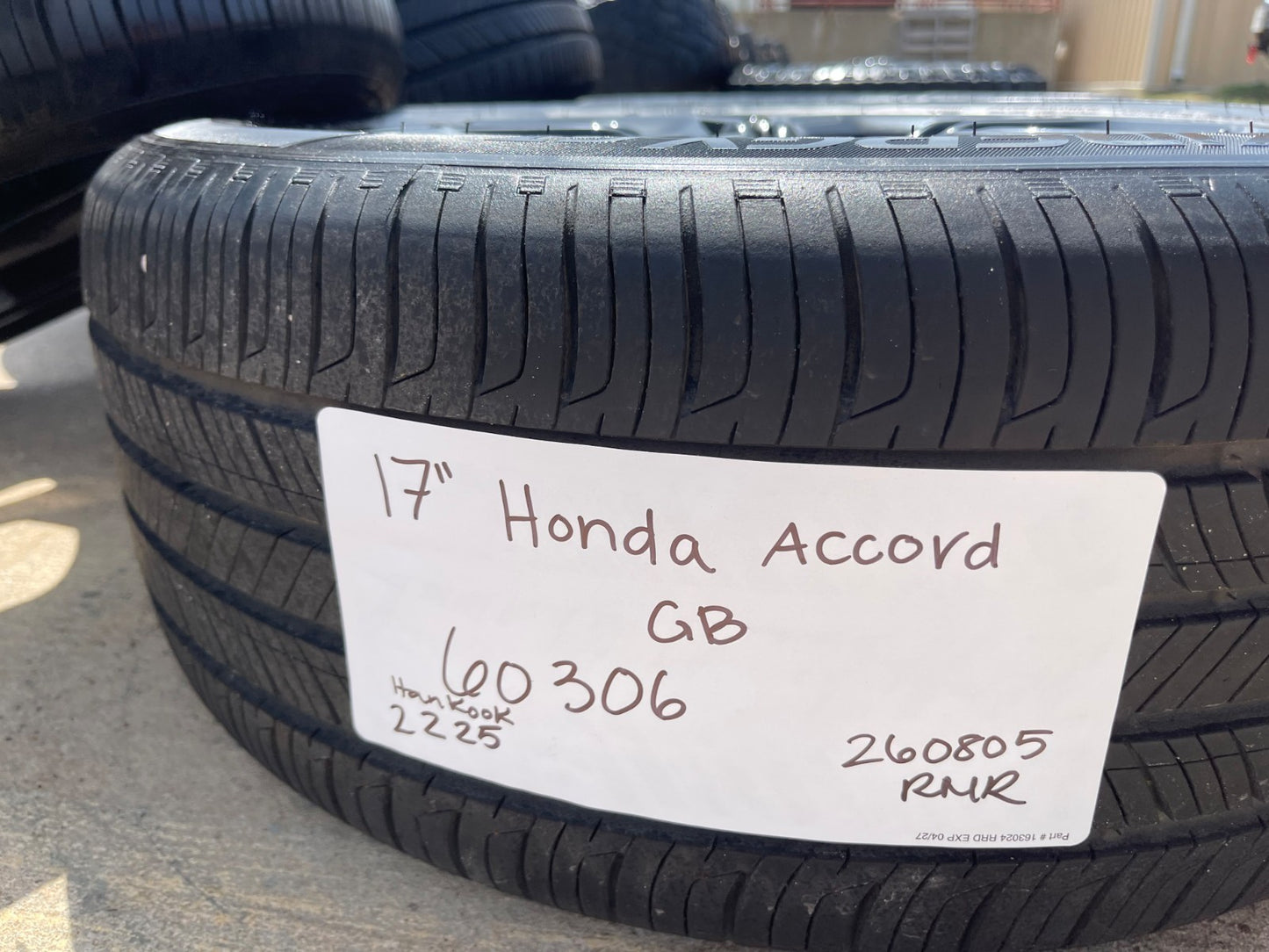 17" Honda Accord OEM Sport wheels rims 60306 HANKOOK 2024 2025 2026 2027 SET