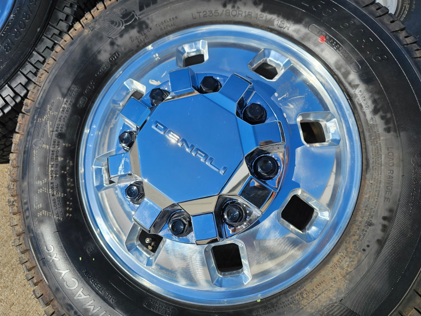18" GMC Sierra 3500 DENALI Dually rims wheels OEM 14127 14129 8x210 MICHELIN NEW