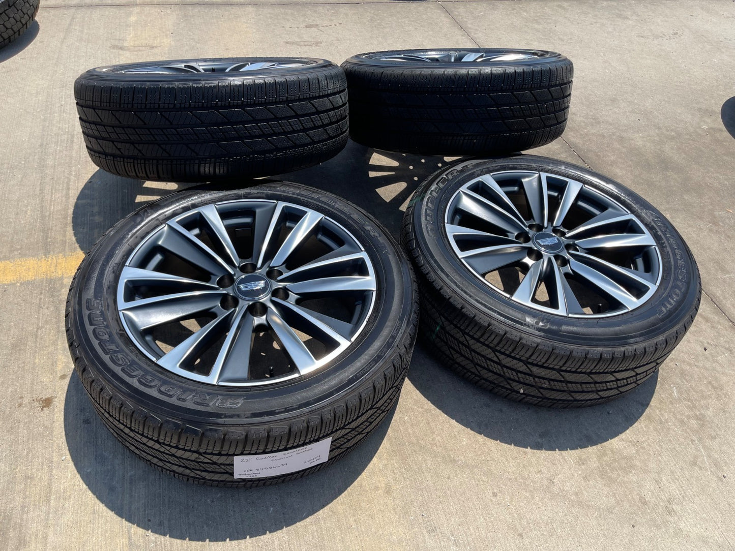 22" Cadillac Escalade PLATINUM OEM 4901 wheels rims GMC Sierra SET BRIDGESTONE