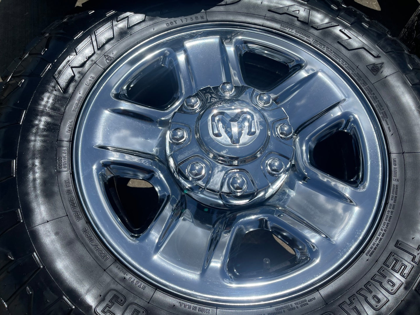 18" Dodge Ram 2500 3500 STEEL chrome OEM 2473 wheels rims SET NITRO G3 A/T