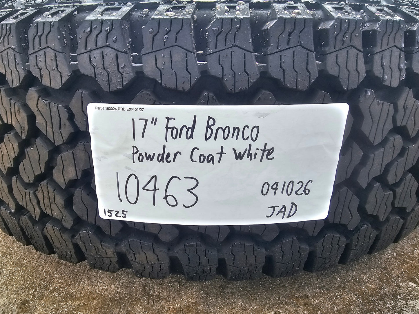 17" Ford Bronco HERITAGE Stroppe Edition 10463 OEM wheels rims white 2025 2026