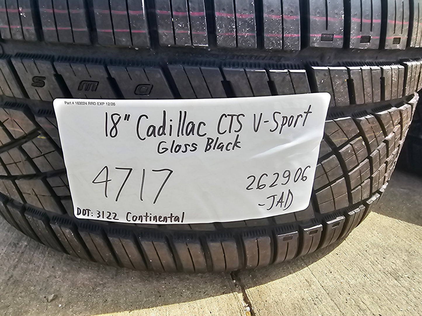 18" Cadillac CTS V wheels rims OEM black 4716 4717 4719 4720 SET CONTINENTAL NEW