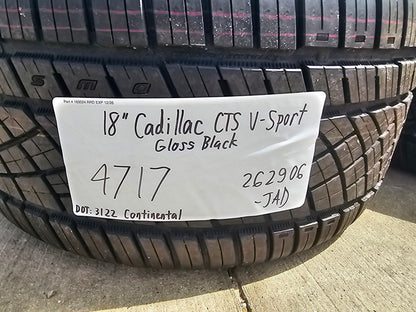 18" Cadillac CTS V wheels rims OEM black 4716 4717 4719 4720 SET CONTINENTAL NEW
