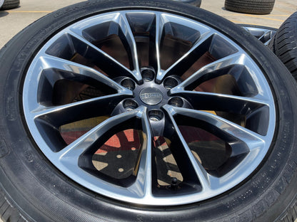 22" Jeep Grand Wagoneer OEM 9298 Obsidian rims wheels RAM 1500 2024 2025 2026