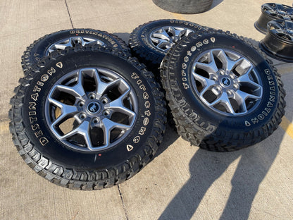 17" Ford Bronco OEM wheels rims SASQUATCH 95229 10387 Ranger NEW FIRESTONE M/T